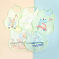 Baby Rice Pocket Bib Antifouling Drool Bib Overgarment Rabbit Wash Drool Pocket PU Waterproof Cape for Children