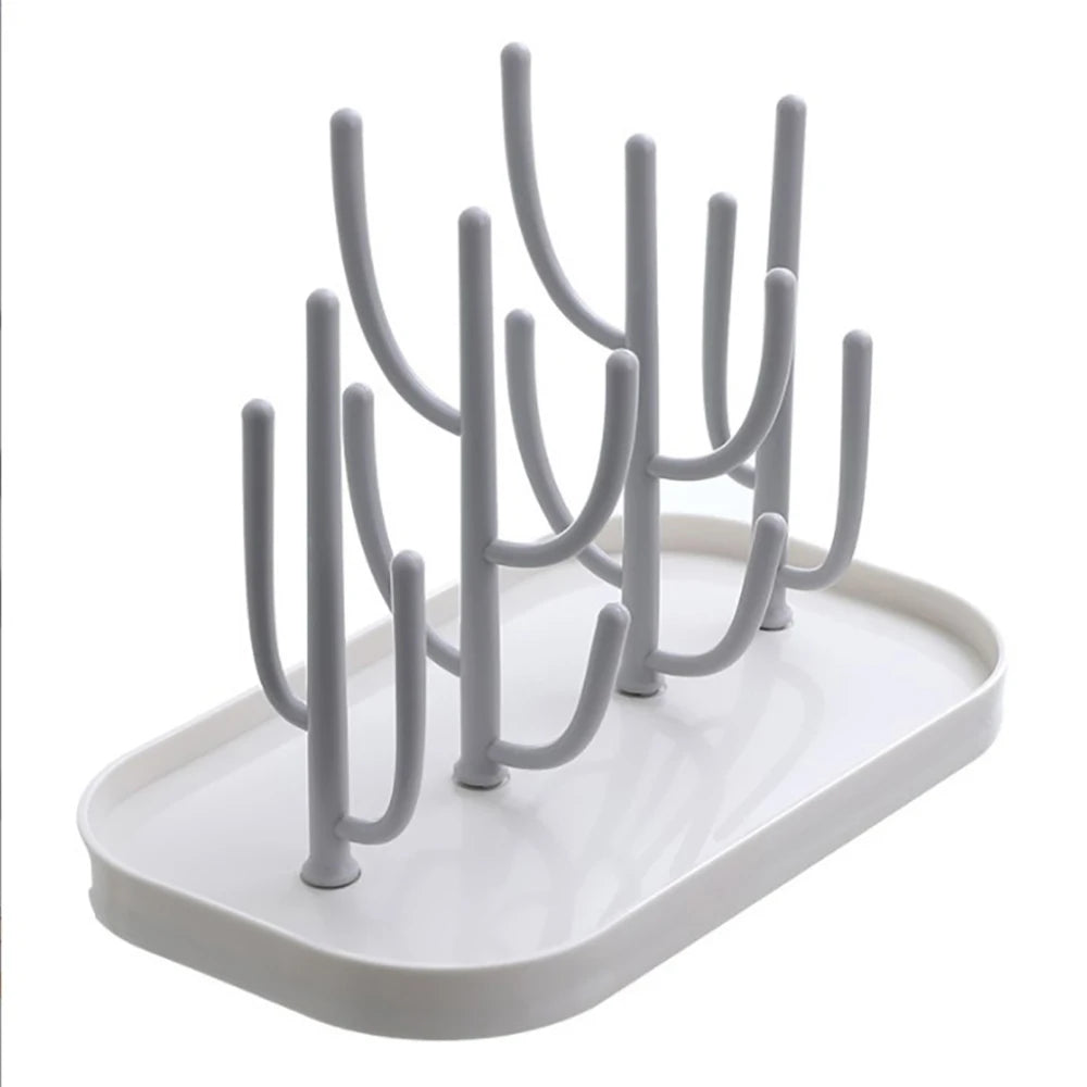 Baby Essentials Bottle Drying Rack for Kitchen Counter,Detachable Bottle Dryer Holder with Base.For Nipples,Cups,Pump Parts