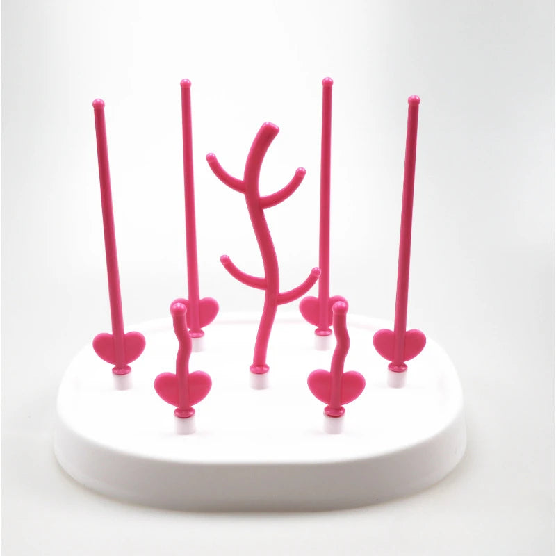 Baby Bottle Drying Rack Feeding Cup Holder Removable Tree Shape Rack Cleaning Pacifiers and Accessories Storage Drying Shelf