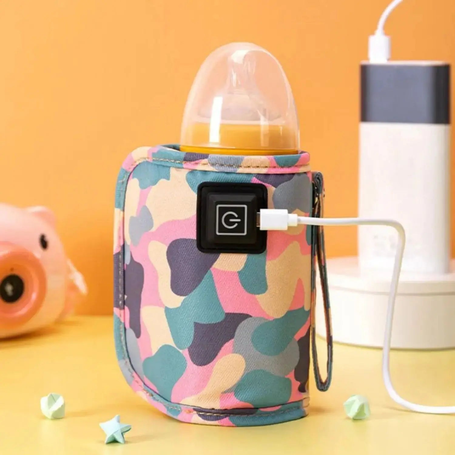 Baby Bottle Warmer 3-Speed Adjustment Baby Bottle Cup Warmer Car Portable USB Bottle Warmer Baby and Children Outdoor Travel