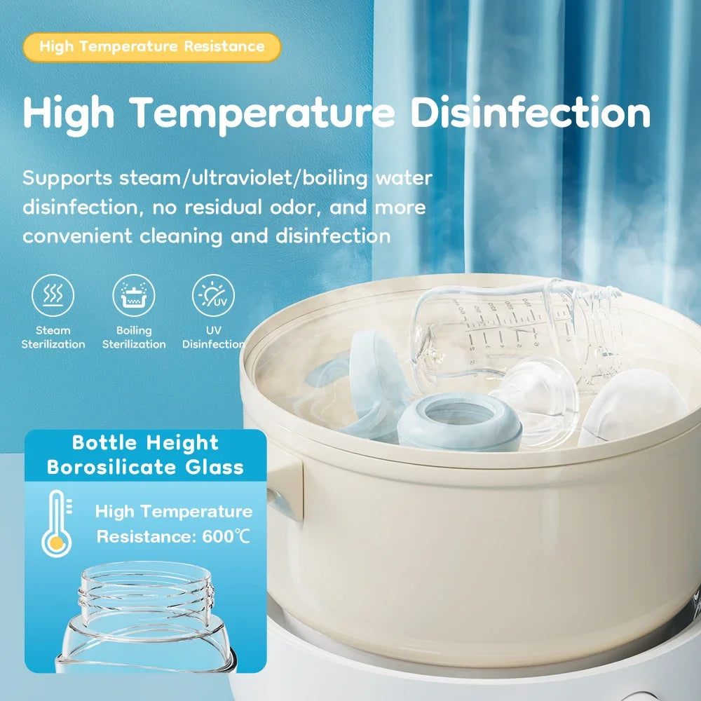 Newborn Feeding Glass Bottles 80/160/240Ml High Borosilicate Wide-Mouthed Anti-Bloating Clear Scale Baby Bottle GB61
