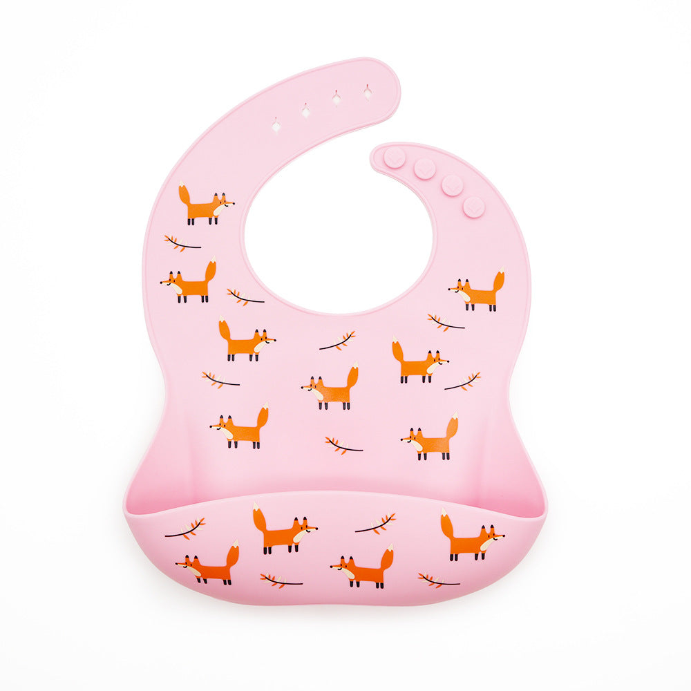 Baby Disposable Waterproof Silicone Bib Bib Rice Pocket Saliva Pocket