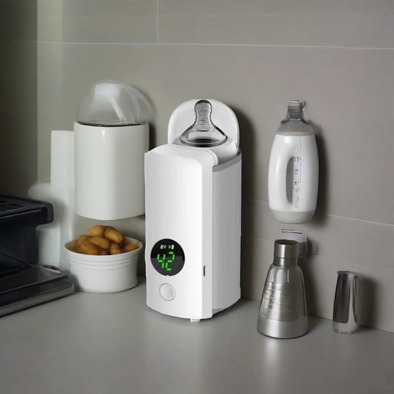 Portable Baby Bottle Warmer Rechargeable Cordless Bottle Warmer for Baby Milk and Formula New USB Baby Bottle Warmer