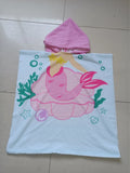 Girl Bathrobe Newborn Towel for Kids Dress up Kids Poncho Cape Kids Unicorn Pattern Beach Towel Poncho Hooded Baby