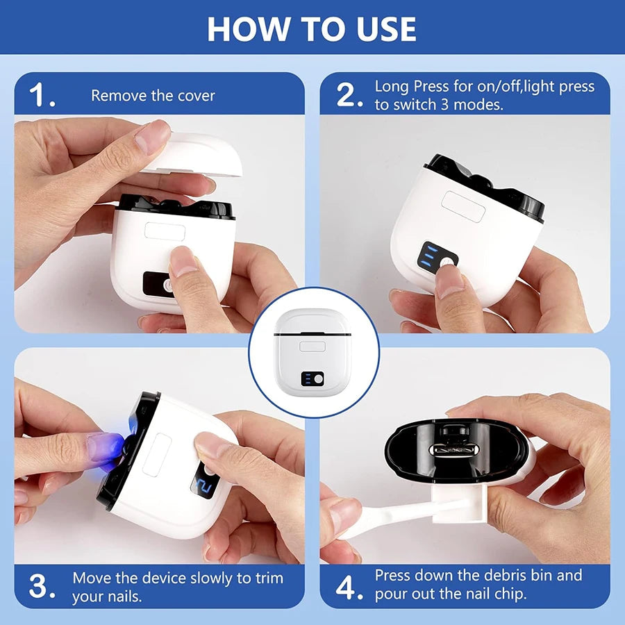 Electric Nail Clippers Automatic Anicure Trimmer Adult Baby Fingernail Mini Manicure Tools Nail Care