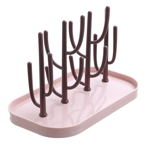 Baby Essentials Bottle Drying Rack for Kitchen Counter,Detachable Bottle Dryer Holder with Base.For Nipples,Cups,Pump Parts