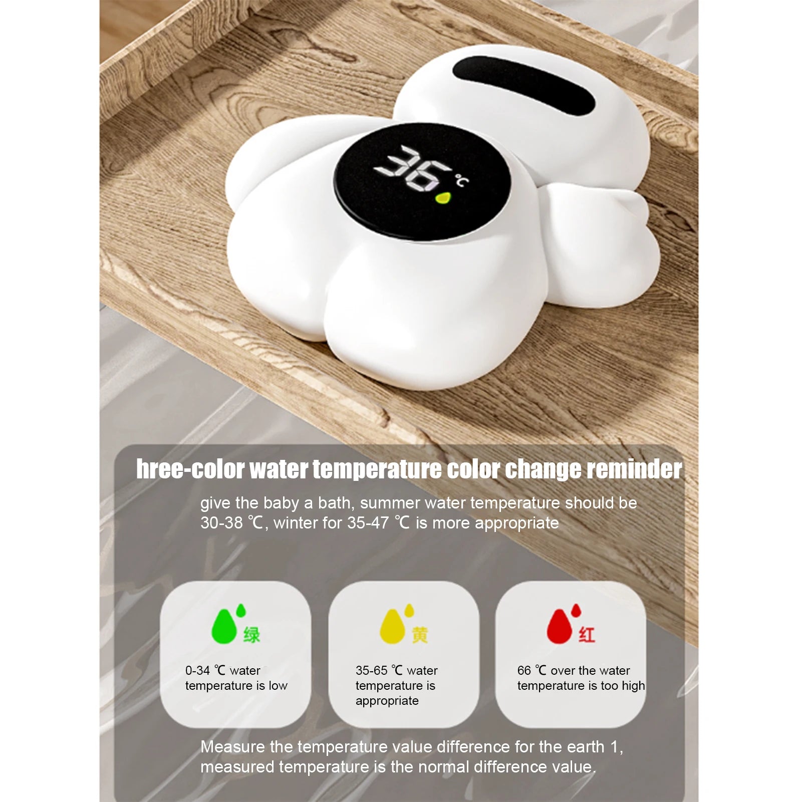 Water Temperature Meter Baby Bath Thermometer for Kids Newborn Toddlers Waterproof Safety Digital Temperature Gauge Floating Toy