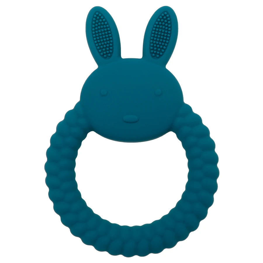 New Design Baby Rabbit Baby Toy Food Grade Safe Silicone Toothbrush Teether Toy Teething Set for Newborn Gift