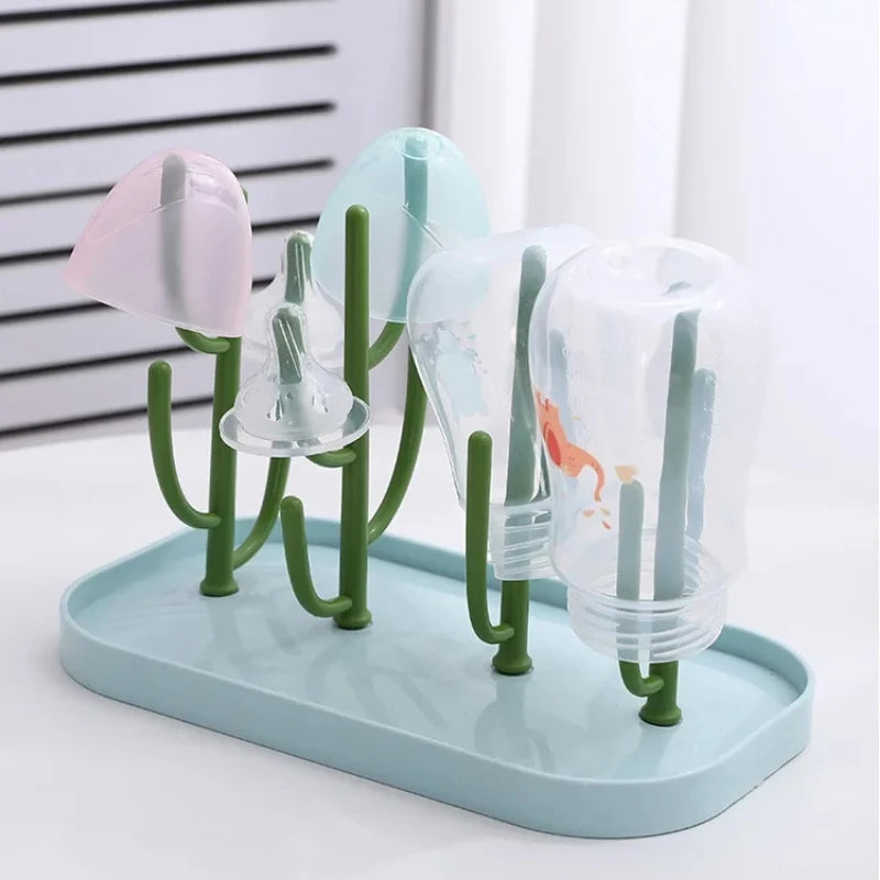 Baby Essentials Bottle Drying Rack for Kitchen Counter,Detachable Bottle Dryer Holder with Base.For Nipples,Cups,Pump Parts