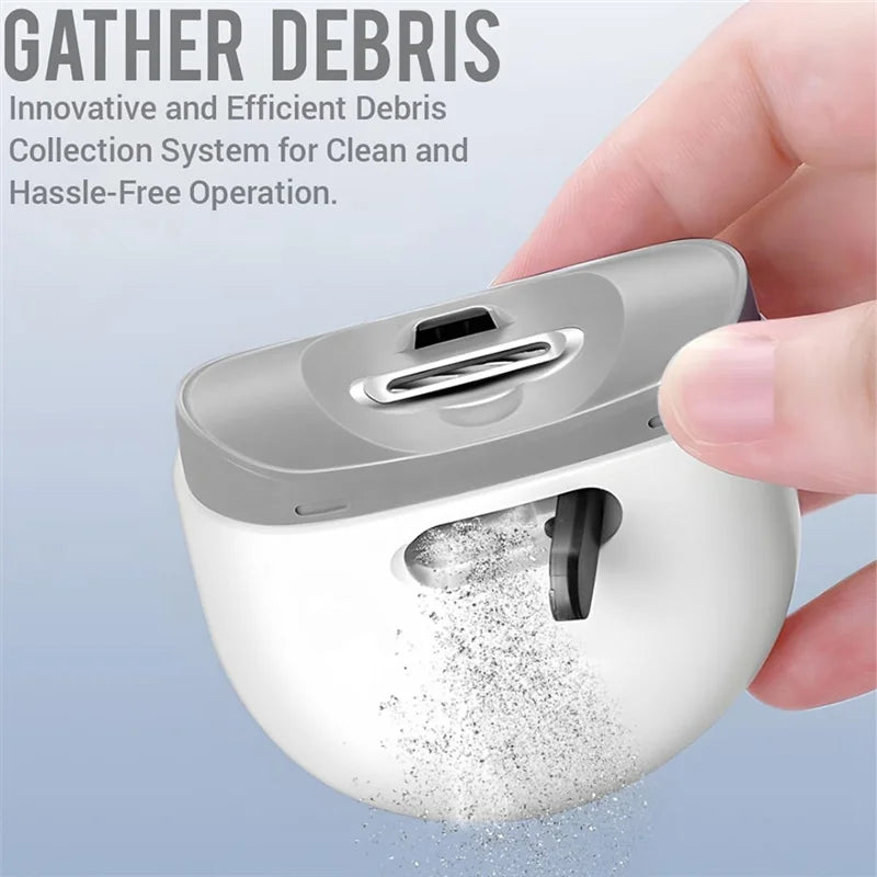 A19Q-Portable Electric Nail Clippers, Fully Automatic Silent Nail Clippers, Mini Baby Nail Trimmer with Storage Space