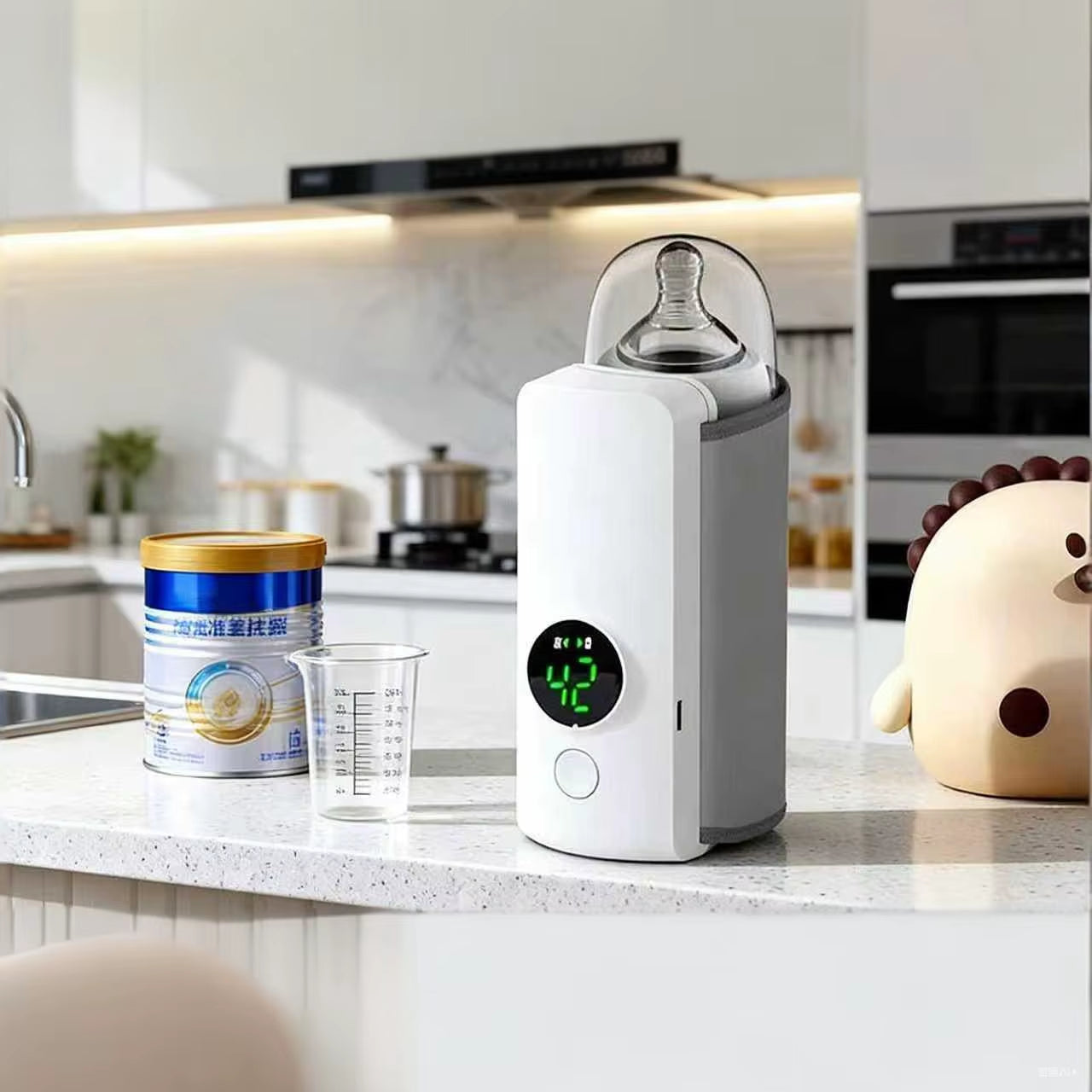 Portable Baby Bottle Warmer Rechargeable Cordless Bottle Warmer for Baby Milk and Formula New USB Baby Bottle Warmer