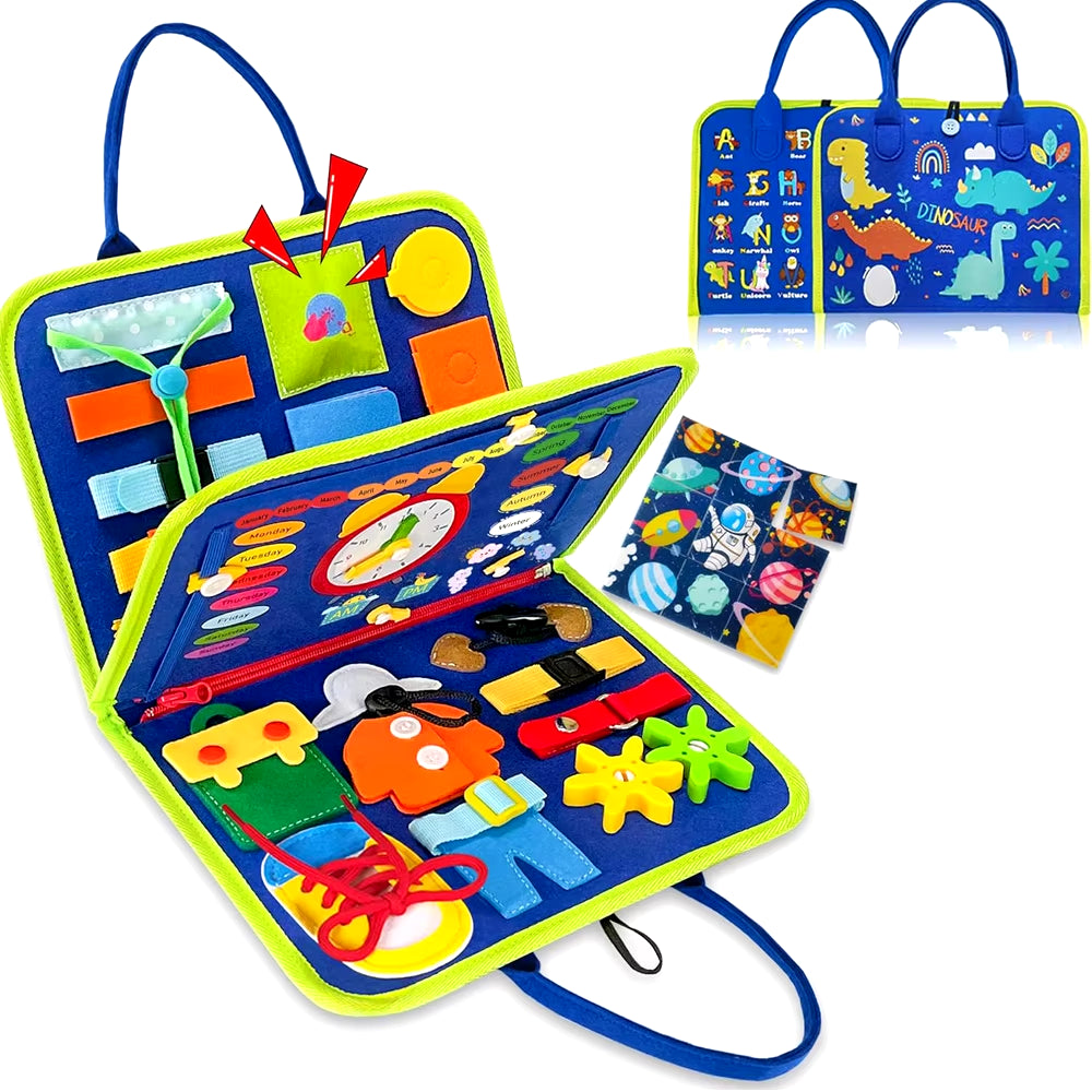Busy Board Montessori Toys Preschool Educational Learning Activities Sensory Board Fine Motor Skills Toys Travel Kids Busy Book