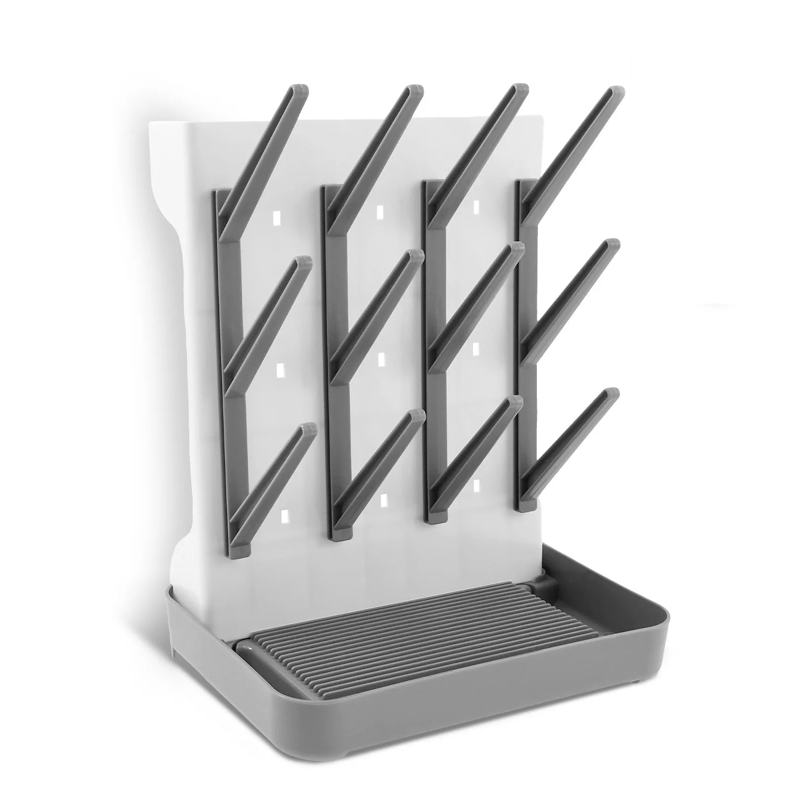 Baby Bottle Drying Rack Space Saving Countertop Holder Detachable Tray Baby Bottles Holder Organizer and Drying