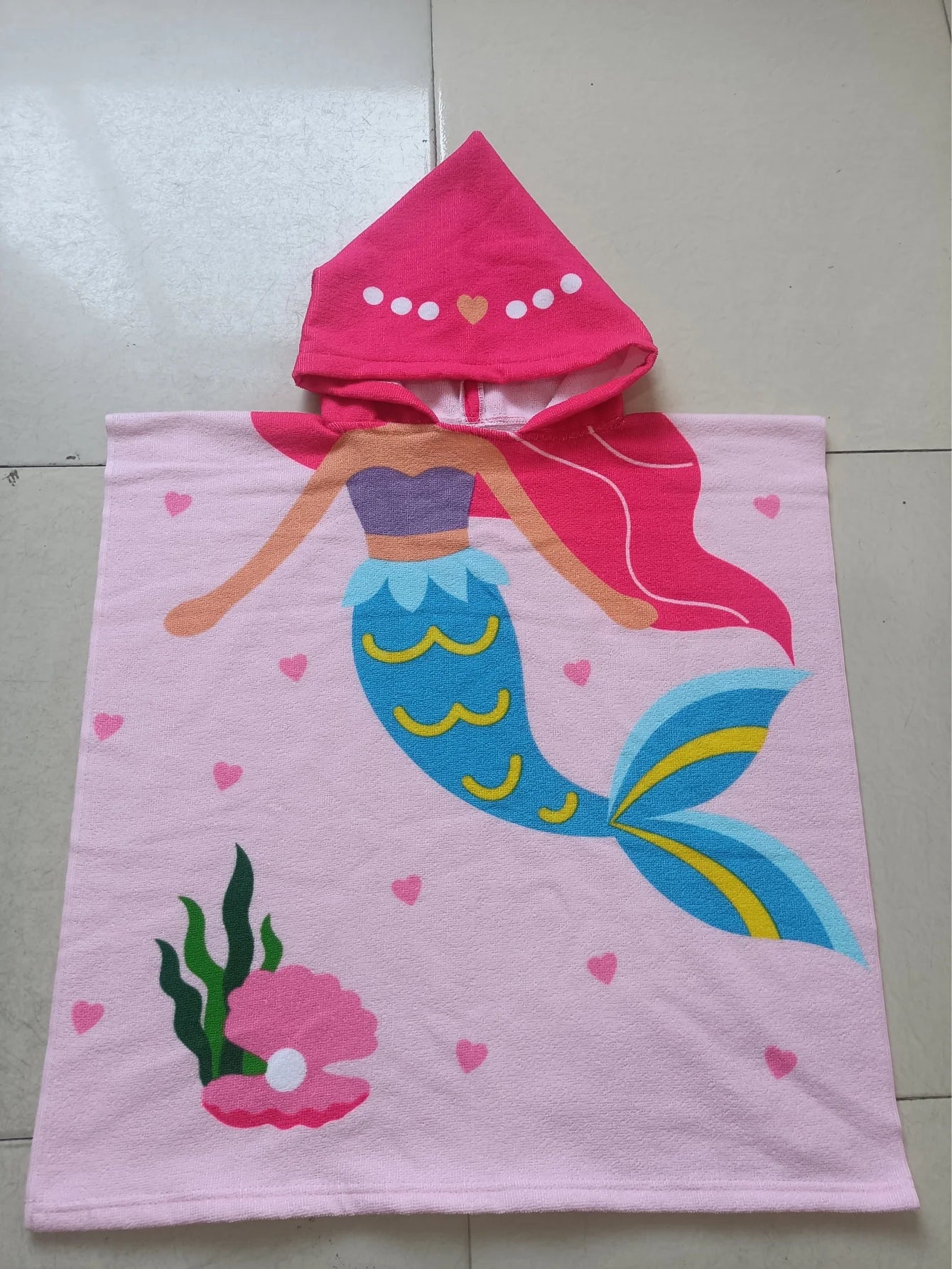 Girl Bathrobe Newborn Towel for Kids Dress up Kids Poncho Cape Kids Unicorn Pattern Beach Towel Poncho Hooded Baby