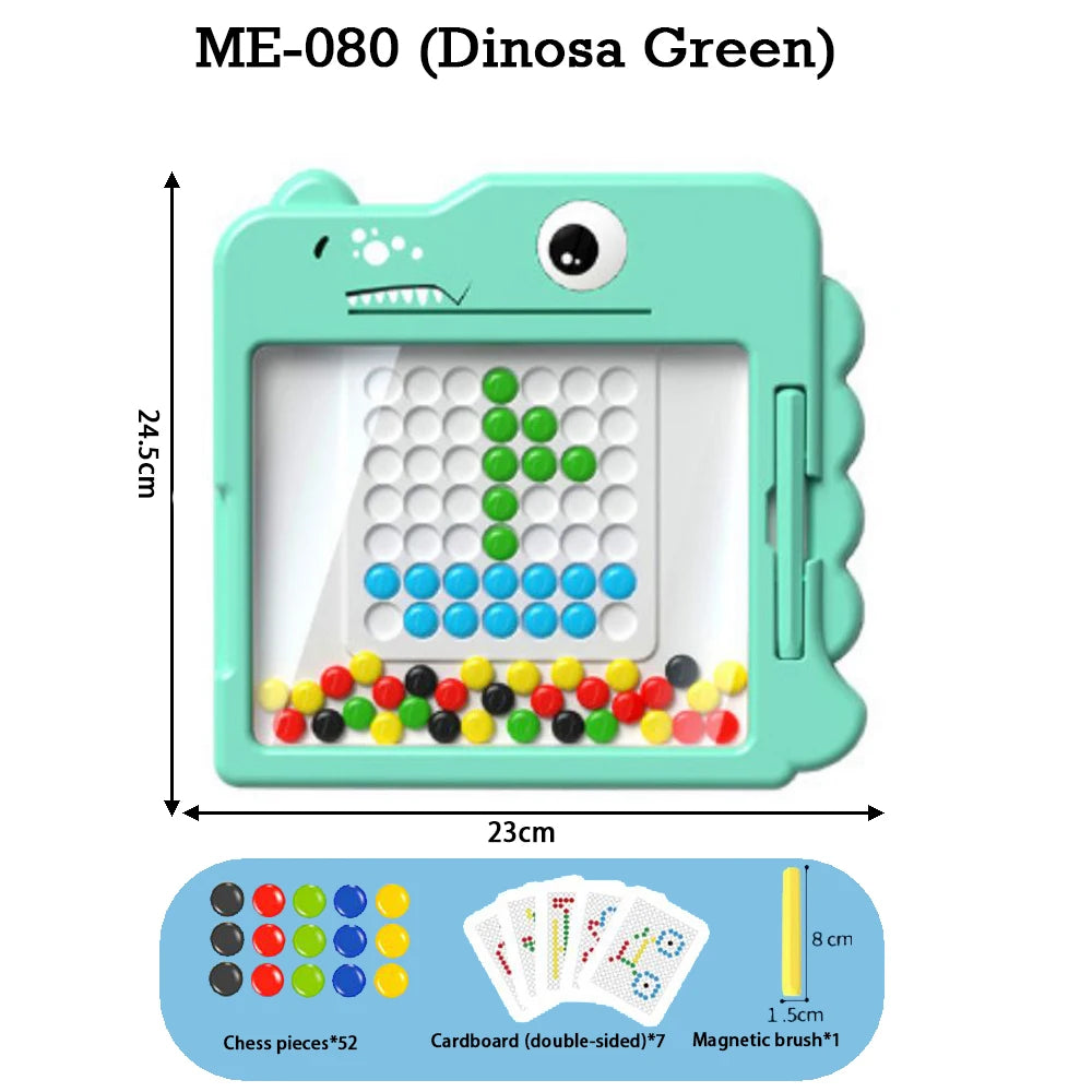 Kids Magnetic Drawing Board Yellow Duck Dinosaur Writing Board Creative Drawing Booklets Pattern Educational Montessori Toy Gift