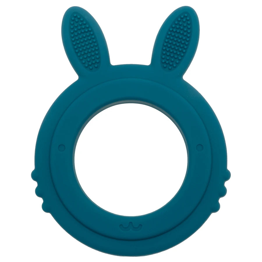 New Design Baby Rabbit Baby Toy Food Grade Safe Silicone Toothbrush Teether Toy Teething Set for Newborn Gift