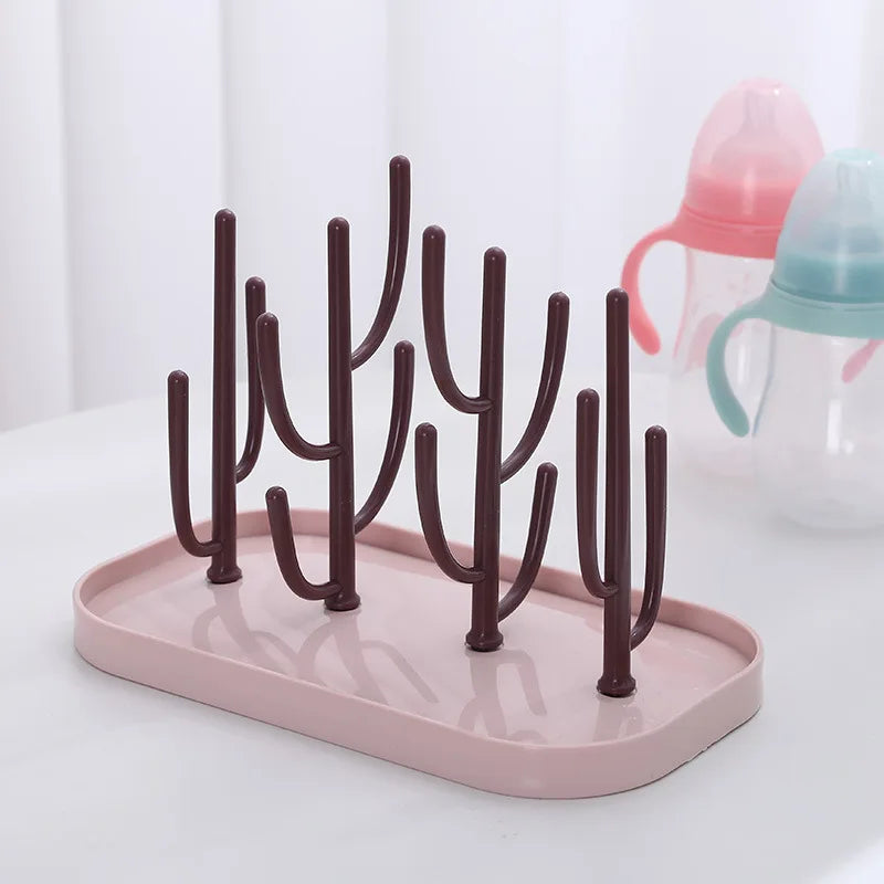 Baby Essentials Bottle Drying Rack for Kitchen Counter,Detachable Bottle Dryer Holder with Base.For Nipples,Cups,Pump Parts
