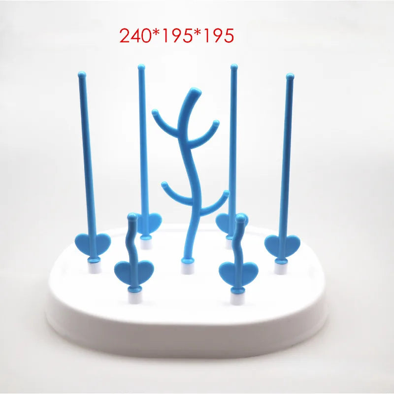 Baby Bottle Drying Rack Feeding Cup Holder Removable Tree Shape Rack Cleaning Pacifiers and Accessories Storage Drying Shelf