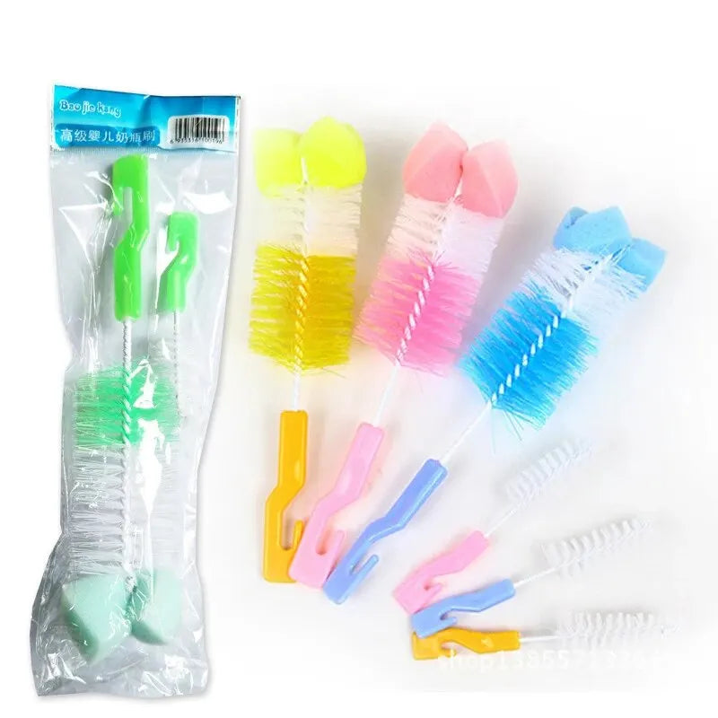1PCS Competitive Price Small Bottle Cleaning Brush Baby Pacifier Brush Nylon Glass Bottle Brush Two-Piece Milk Bottle Set