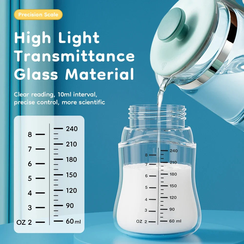 Newborn Feeding Glass Bottles 80/160/240Ml High Borosilicate Wide-Mouthed Anti-Bloating Clear Scale Baby Bottle GB61