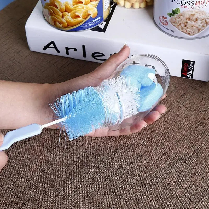 1PCS Competitive Price Small Bottle Cleaning Brush Baby Pacifier Brush Nylon Glass Bottle Brush Two-Piece Milk Bottle Set