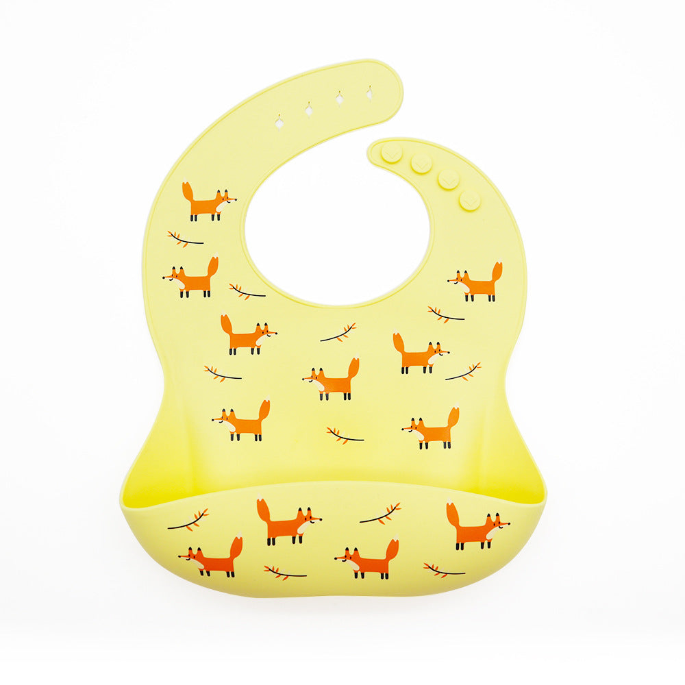 Baby Disposable Waterproof Silicone Bib Bib Rice Pocket Saliva Pocket