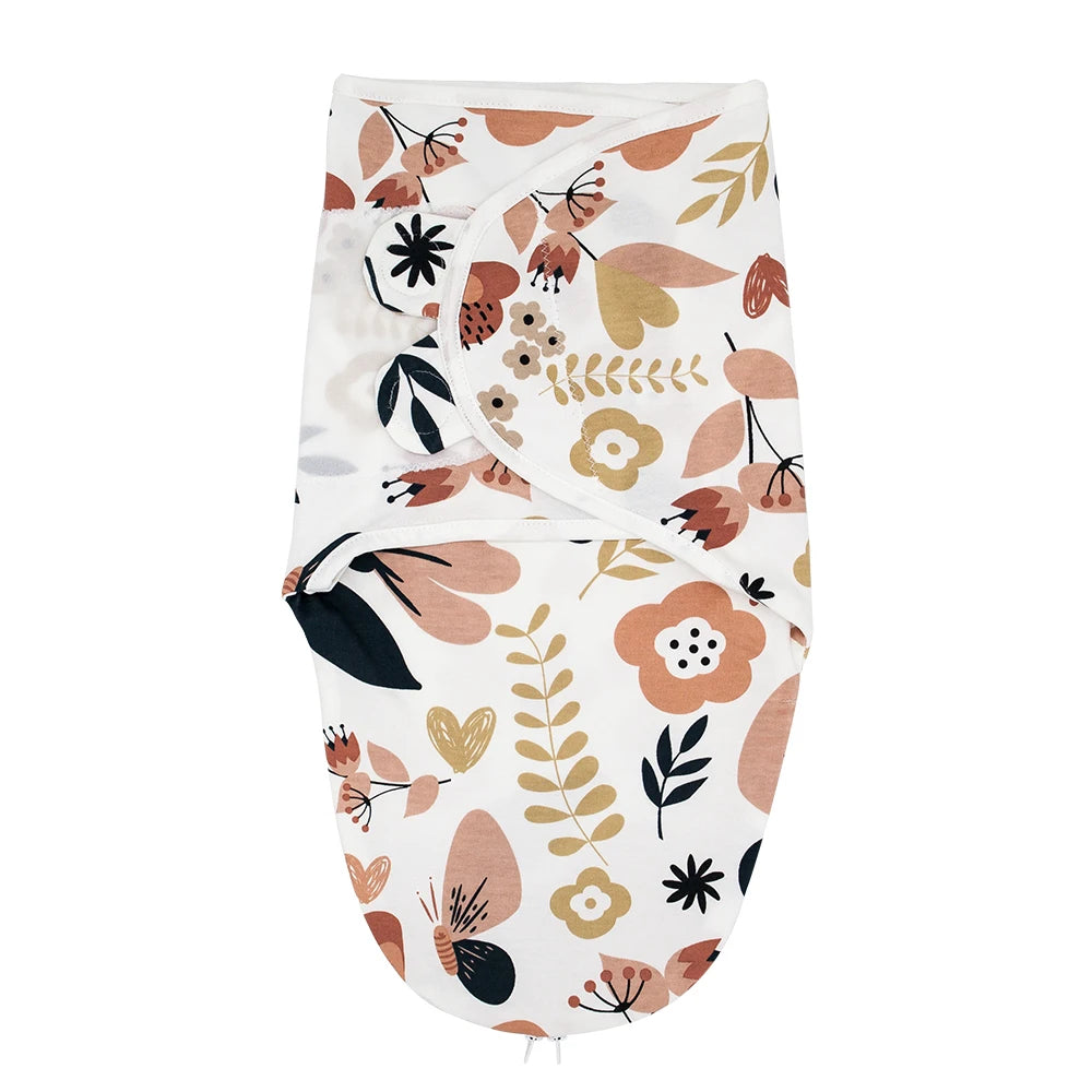 Sleeping Bag for Baby 100%Cotton Soft Adjustable Infant Wrap Summer Thin Sleepwear Elephant Print Diaper Baby Swaddling Blanket